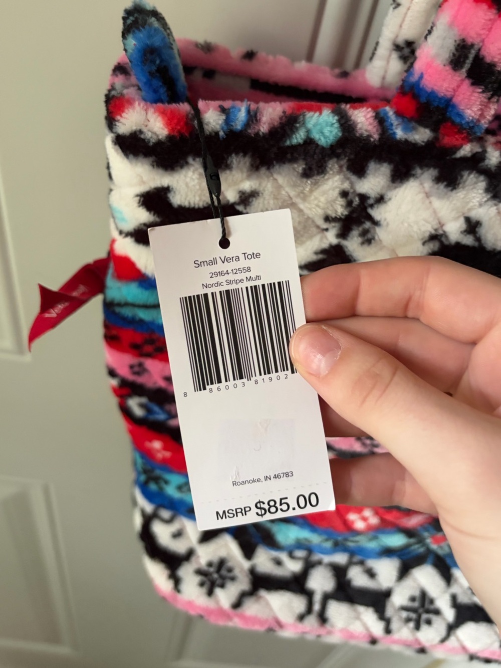 2021 Vera Bradley "Small Vera Tote" in Nordic Stripe Multi NWT - Picture 5 of 5